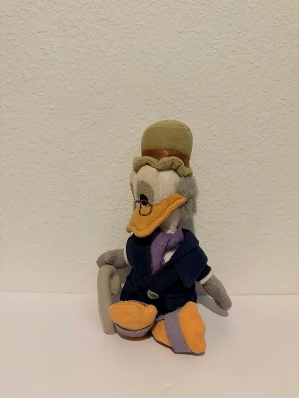 Disney Store Christmas Carol Ebenezer Scrooge McDuck Bean Bag Plush vintage 10”